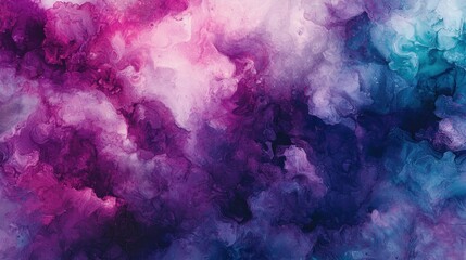 Obraz premium Abstract Purple and Blue Ink Wash Painting