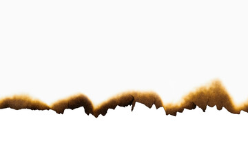 paper burned old grunge abstract background texture isolated on white background with clipping path.