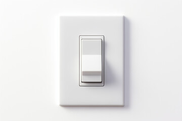 White light switch isolated on a white background