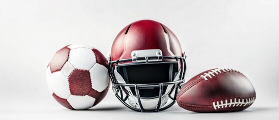 Sports Equipment Isolated on a White Background