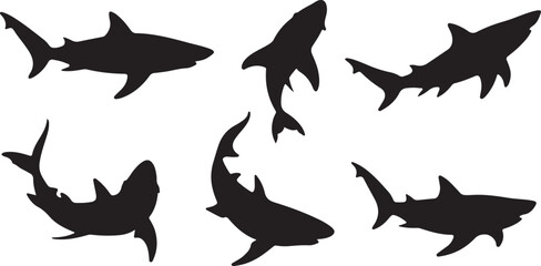 Shark silhouettes