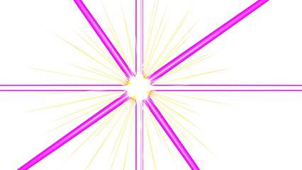 Obraz premium Vibrant Pink and White Laser Beams Exploding from a Central Point