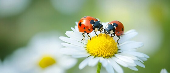 Ladybug Insect Macro Green Plant Background