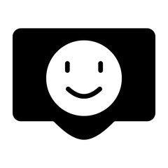 Satisfaction Vector Glyph Icon Design Design
