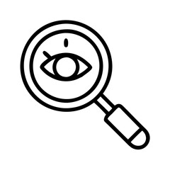 magnifying glass curiosity and exploration icon, magnifying glass curiosity and exploration vector,
