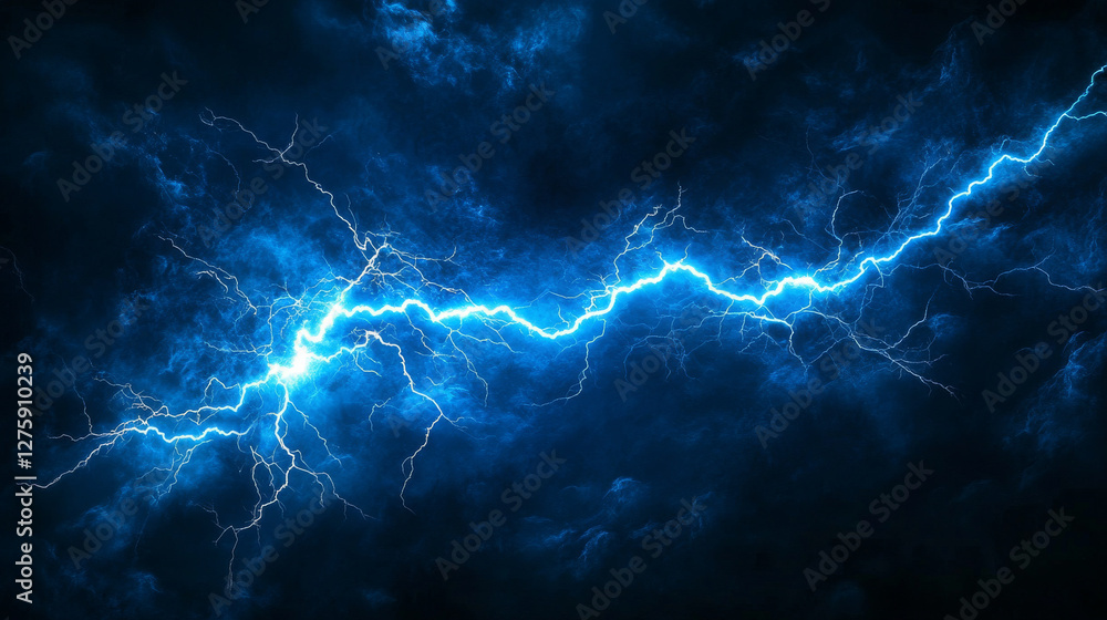 Poster sprite sheet with lightnings, thunderbolt strikes set for game fx animation. vector realistic set of