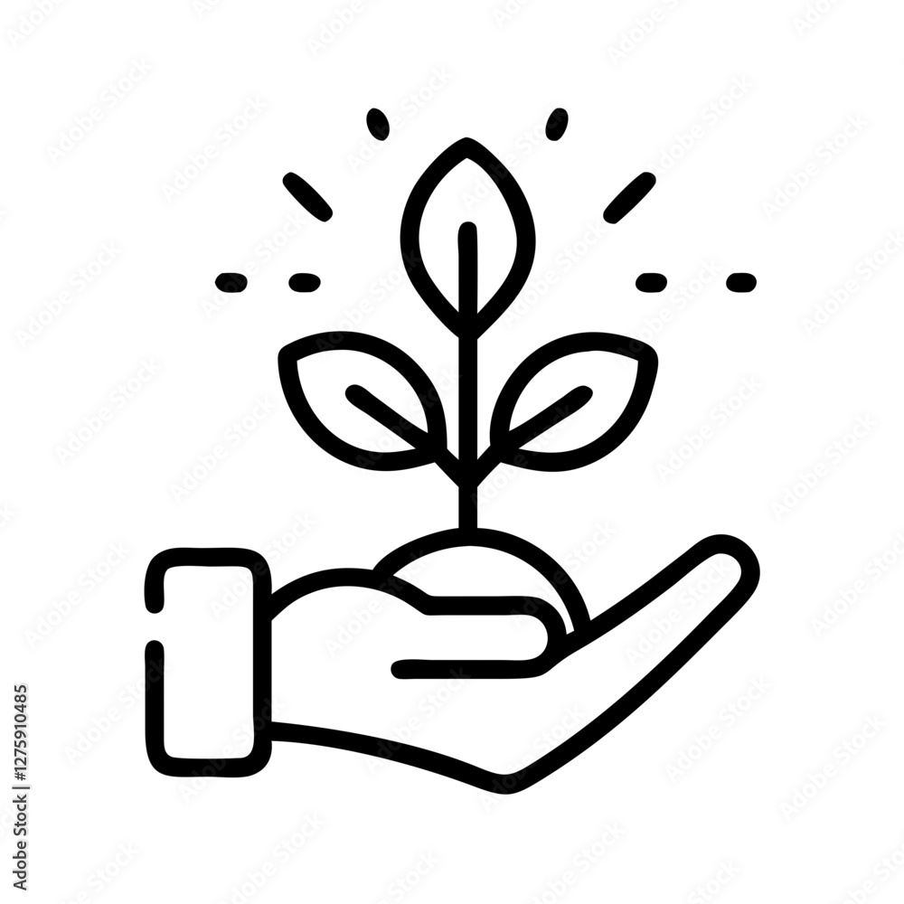 Poster seedling nurturing and development icon, seedling nurturing and development vector,