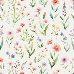 Watercolor Wildflower Meadow