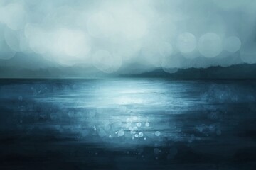 Fototapeta premium Tranquil Ocean Scene with Soft Blue Tones and Gentle Waves