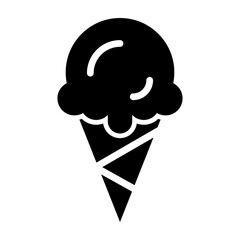Ice cream Vector Glyph Icon Design Design
