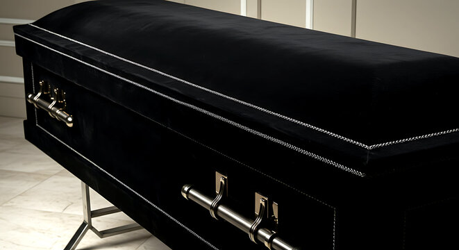 funeral service, details a funeral coffin 