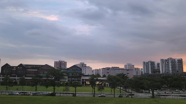 A SMRT train arrival to the Eunos MRT Station on the East&ndash;West line in Singapore.