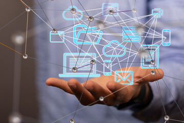 Technology background. Big data concept. Binary