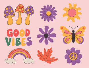 Groovy 70s Retro Clipart