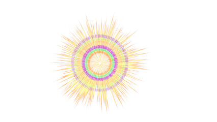 Vibrant Burst of Colors Radiating from a Central Point