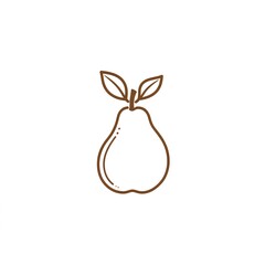 Obraz premium Minimalist Pear Fruit Line Art Logo Design