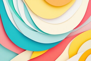 Colorful paper wave abstract background design
