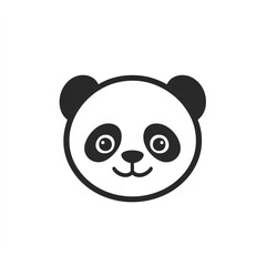 Adorable Panda: A minimalist line art logo design, perfect for gifts!