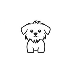 Adorable Puppy Line Art: Minimalist Logo Design