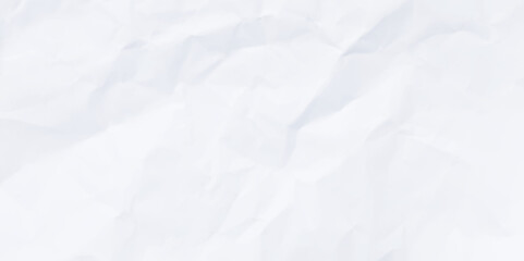 Fototapeta premium White clean crumpled paper background. Horizontal crumpled empty paper template for posters and banners. Vector illustration