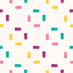 Seamless pattern with hand-drawn ink strokes. Cute colorful wallpaper.	
