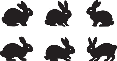 Rabbits silhouettes