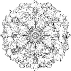 Flowers Fantasy Coloring Book - 115 Pages of Magical Floral Illustrations for Relaxation & Creativity, Coloring page, Workbook for Print
