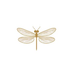 Elegant Dragonfly: A Minimalist Line Art Logo Design