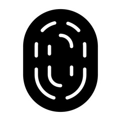 Biometric Vector Glyph Icon Design Design