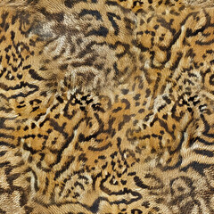 Print-ready pattern consisting of real animal textures