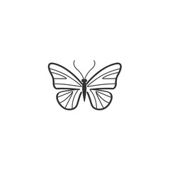 Elegant Butterfly Line Art: A Minimalist Design