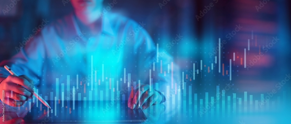 Aufkleber financial data analysis and performance tracking visualization.