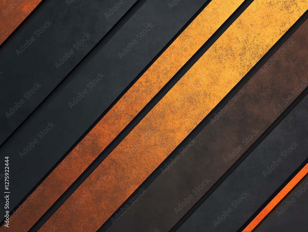Aufkleber abstract geometric pattern with diagonal textured stripes on dark background