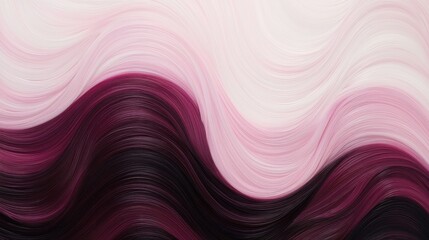 Fototapeta premium Abstract Pink and Burgundy Waves: A Serene Digital Art Piece
