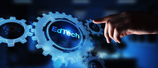 EdTech Education Technology e-learning online learning internet technology concept.