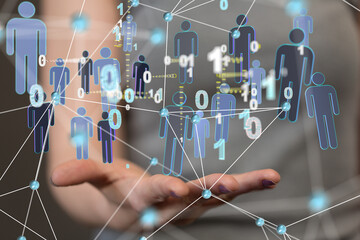 Business intelligence analyst dashboard on virtual