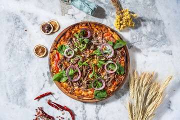 delicious pizza plate