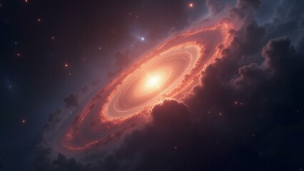   A stunning 8k resolution depiction of a Nebula with a pulsating star surrounded by vibrant expanding gas shells. The image showcases intricate gas textures an, ultra detailed, 8k resolution, HD