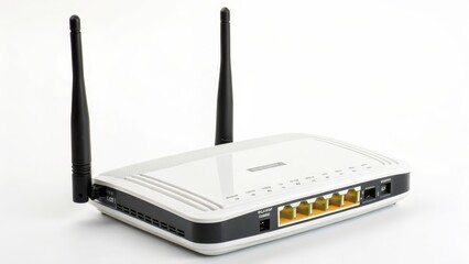 Fototapeta premium Wireless Router on White Background