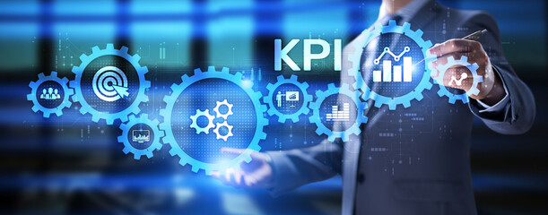 KPI Key performance indicator business finance concept on screen.