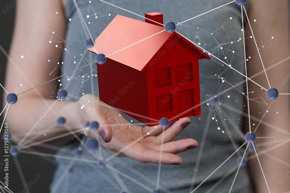 Poster iot home telecommunication network and wireless mobile internet