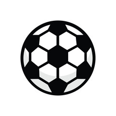 Fototapeta premium Classic Black and White Soccer Ball Vector Icon
