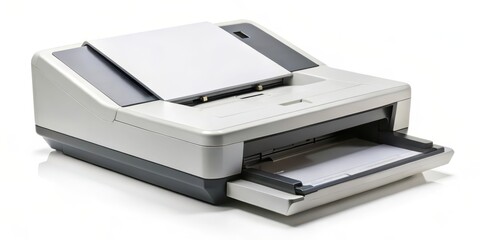 Flatbed Scanner on White Background