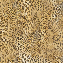Print-ready pattern consisting of real animal textures