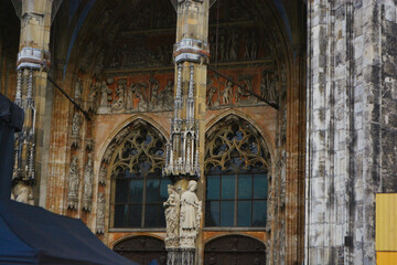 Ulm, Germany: cathedral - This medieval church is famous landmark of town. Scenery of famous Gothic architecture in summer.
