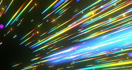 Abstract Colorful Light Streaks