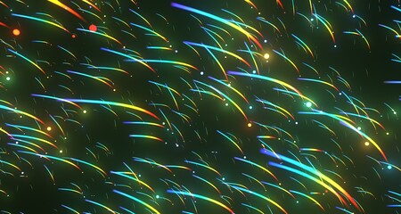 Abstract Neon Light Trails
