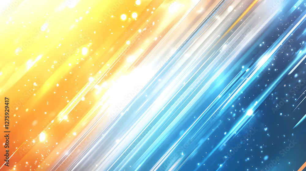 Aufkleber abstract diagonal lines background with bright glowing light streaks and sparkles