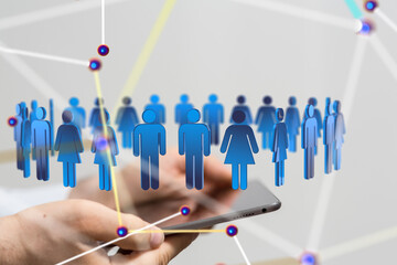  people network structure HR - Human resources management and recruitment