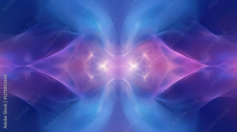 Aufkleber abstract waves of color blending together in a vibrant display of light and movement